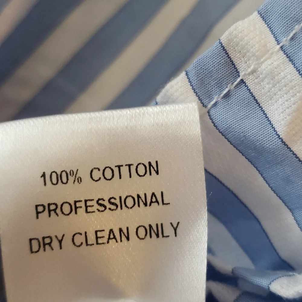 Petersyn Women’s Off-Shoulder Blue & White Striped Top - Picture 12 of 15